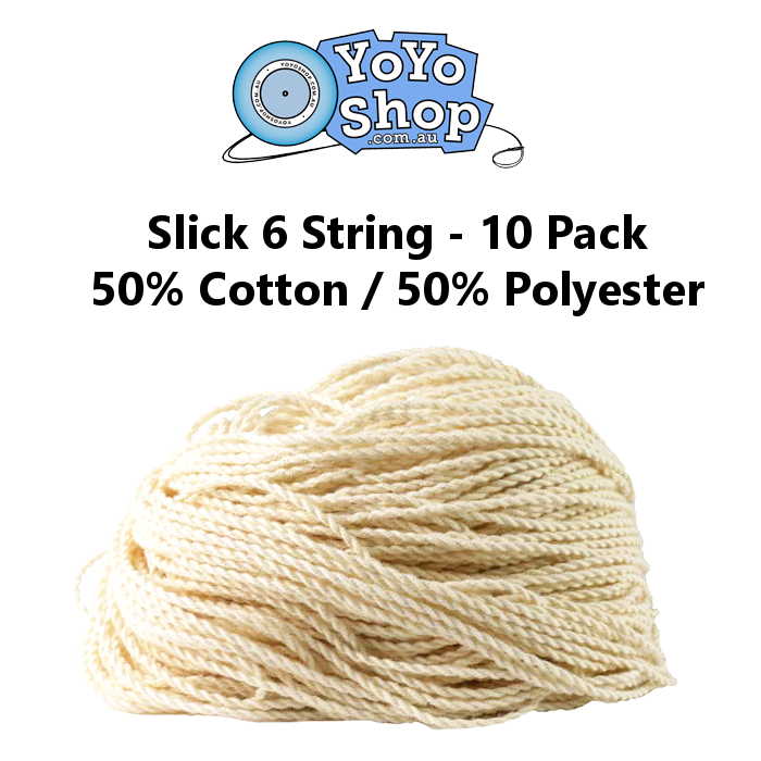 YoYo Shop Slick 6 50 Cotton / 50 Polyester String 10 Pack by YoYo