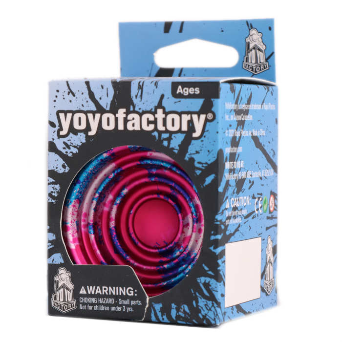 YoyoFactory Bullseye Yo-Yo - Naranja/Turquesa (Trucos de DNA, Yoyo de Metal, Cuerda, rodamiento de Bolas e Instrucciones Incluidas