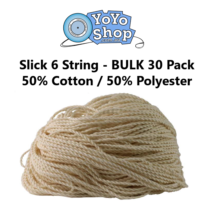 YoYo Shop Slick 6 50% Cotton / 50% Polyester String Bulk Pack (30 Strings)