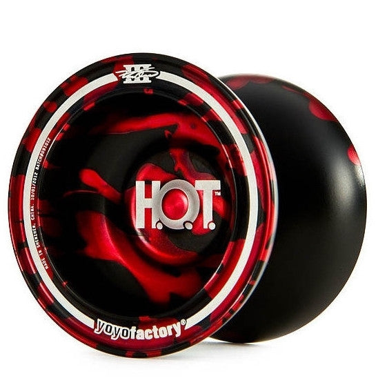 H.O.T Yo-Yo Black with Red Splash