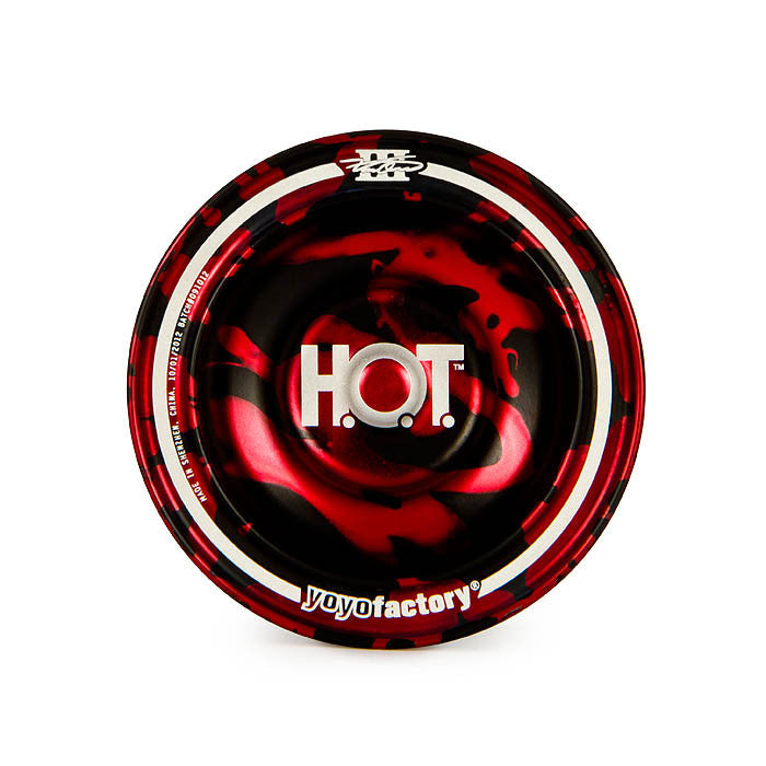 YoYoFactory H.O.T Yo-Yo Black with Red Splash