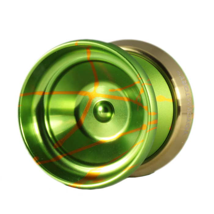 Green / Orange with Gold Rims