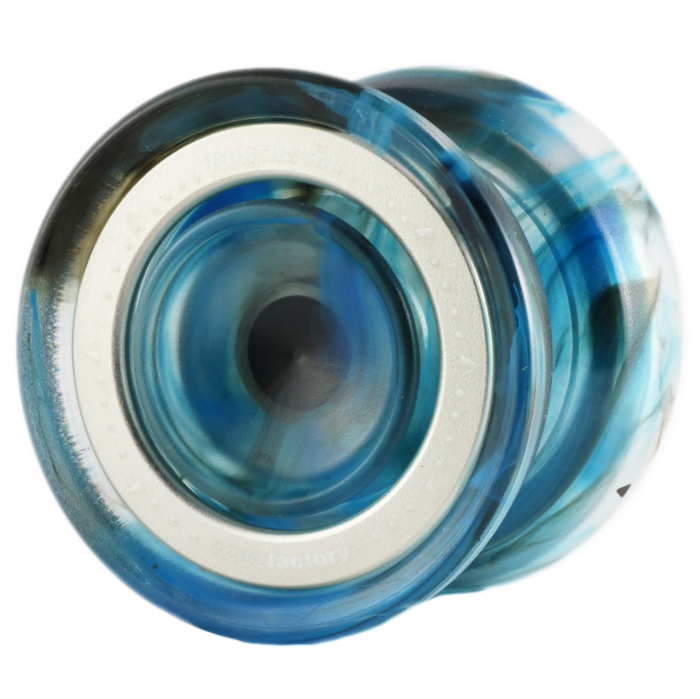 YoYoFactory Northstar Finger Spin Blue / Black Marble